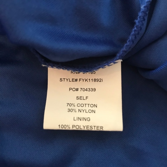 Ruby Rox Blue Eyelet Skater Dress Puff Sleeve sz M - Picture 8 of 8